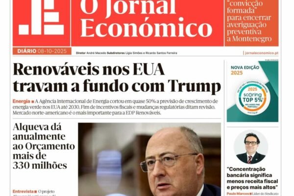 Principais Destaques do Jornal Económico – 8 de Outubro Principais Destaques do Jornal Económico - 8 de Outubro