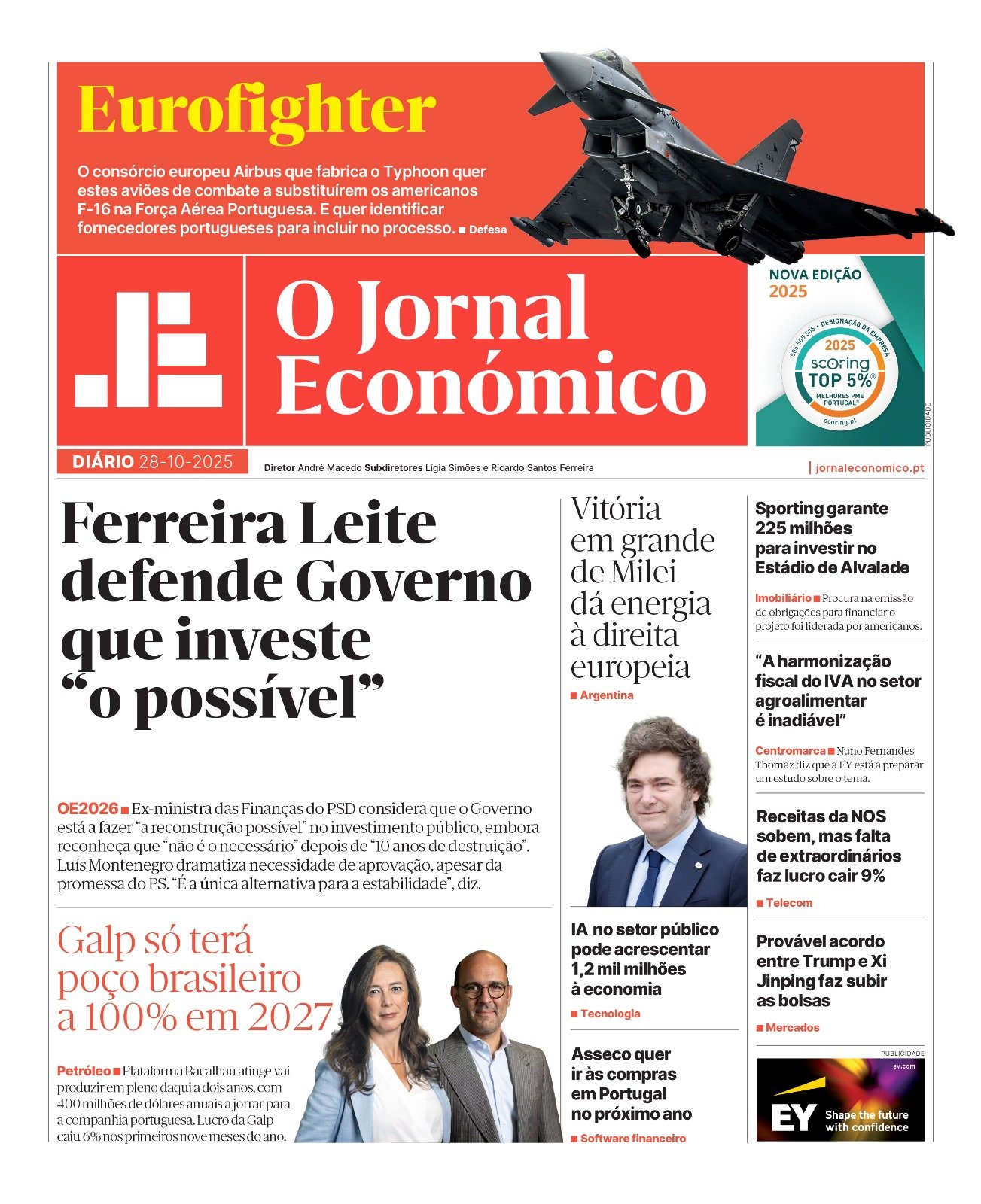 Os Destaques do Jornal Económico de 28 de Outubro