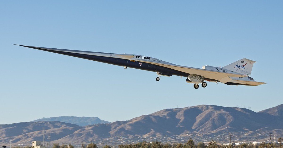 X-59: O Avião Supersônico Silencioso da NASA e Lockheed Martin Completa com Sucesso seu Voo Inaugural