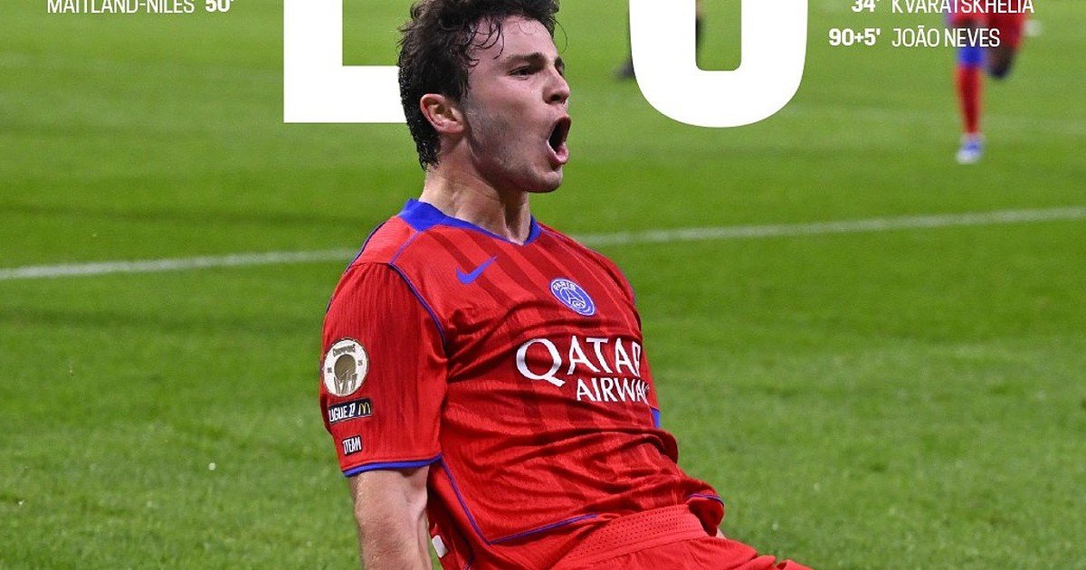 João Neves garante vitória ao PSG nos descontos e assume liderança isolada da Liga Francesa