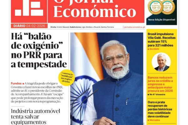 A primeira página do Jornal Económico