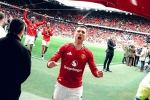Diogo Dalot expressa alegria pela qualificação para a Champions League após vitória sobre o Liverpool