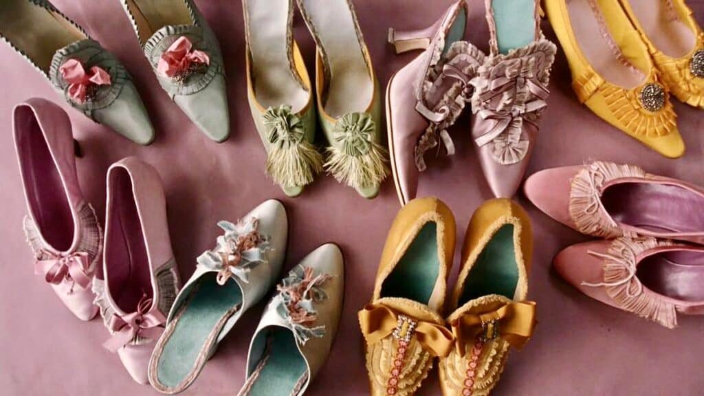 Still from the film Marie Antoinette showing customised Manolo Blahniks
